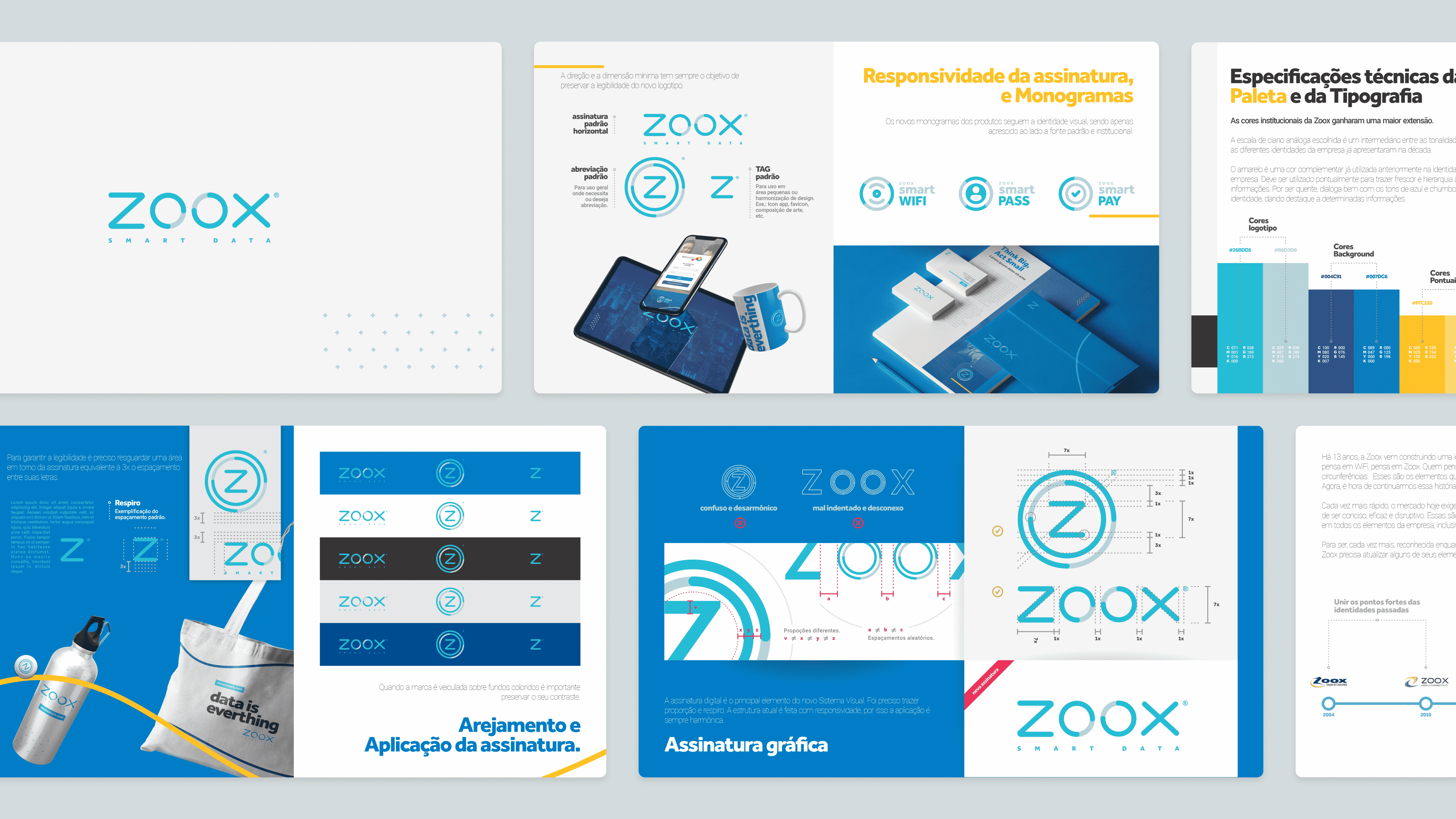 Mockup do case Rebranding e Manual Zoox